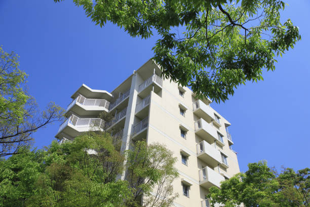 istock Mansion and fresh green leaves 1388730264
