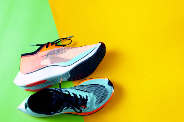 istock colorful running shoe on color background 1388730848