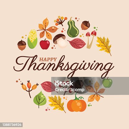 istock Thanksgiving day. Logo, text design. Typography for greeting cards and posters. Give thanks. 1388736926
