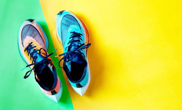 istock colorful running shoe on color background 1388737335
