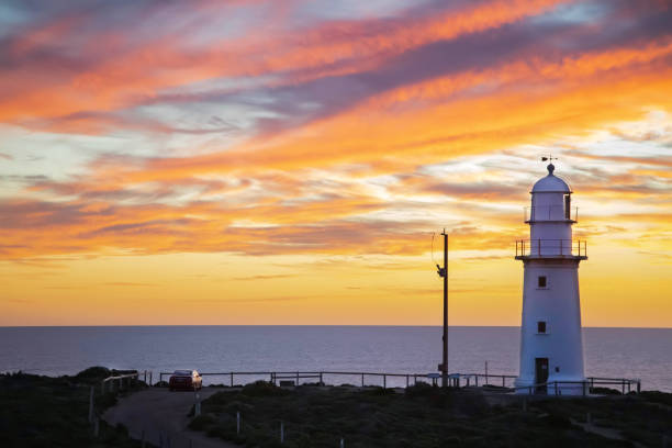 istock Lighthouse at sunset at the sea coast 1388740867