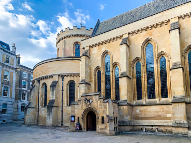 The Temple Church, a late-12th-century church, was originally the precinct of the Knights Templar whose Temple Church was named in honor of Solomon's Temple in Jerusalem. London, England.