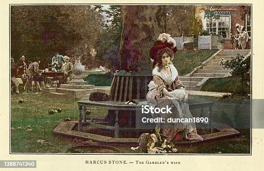 istock The Gamblers Wife, by Marcus Stone , 19th Century 1388741340