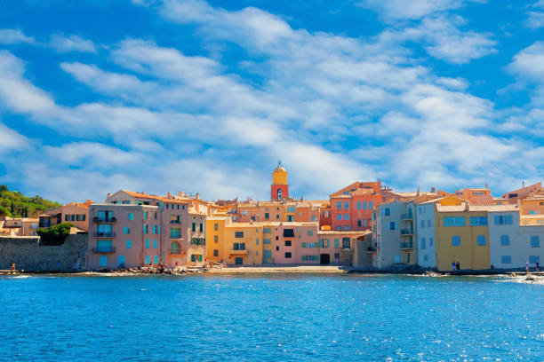 View of Saint-Tropez, French Riviera, France stock photo