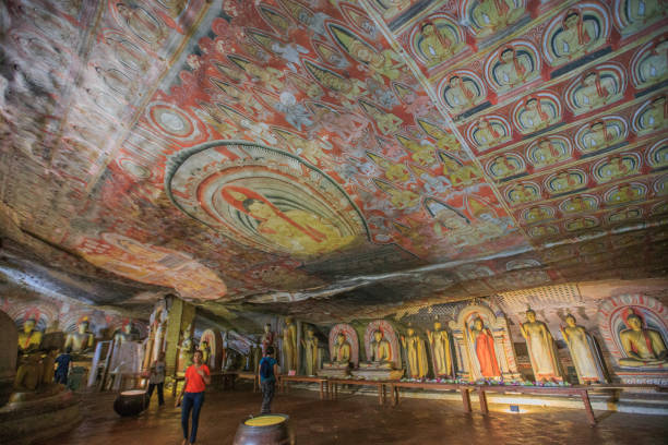 Dambulla Cave Temple stock photo