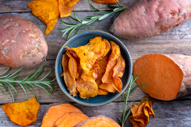 istock Sweet potato chips 1388755223