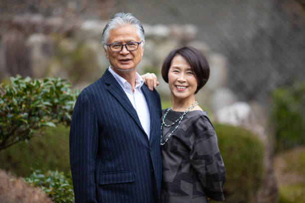 istock Successful senior retired Japanese couple 1388755446