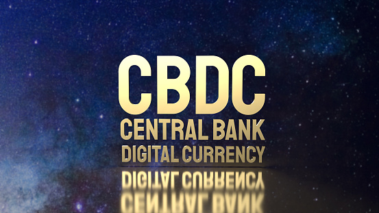 cbdc or central bank digital currency  for business concept 3d rendering