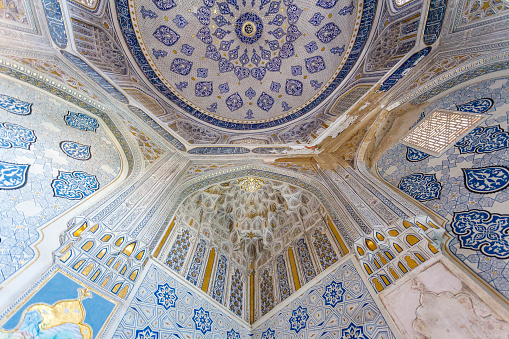 Interior of the Shah-i-Zinda Ensemble in Samarkand, Uzbekistan, Central Asia