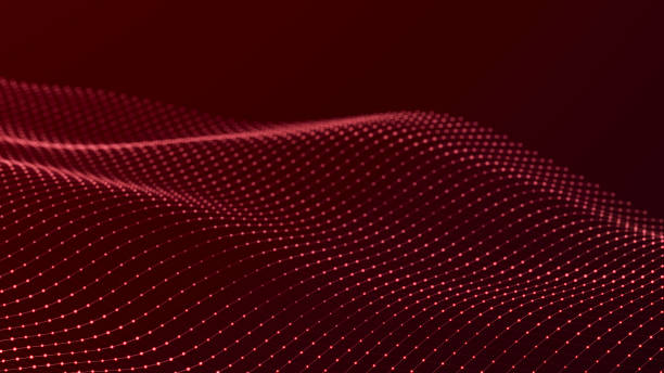 istock Sci-fi background. Digital landscape with dots and lines. Cyberspace grid. Background concept for your design. 3d 1388777936