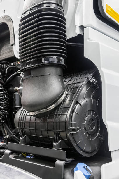 istock air filter and pneumatic connection installed on the truck 1388783772