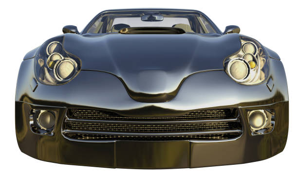 3d rendering of an elegant sports car on a white background.