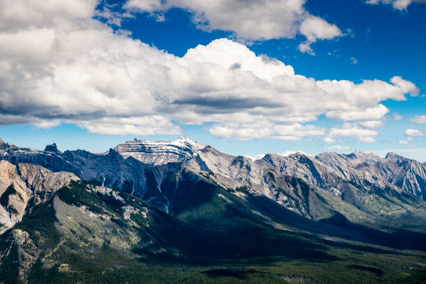 Beautiful scenic view while hiking on the C Level Cirque Trail, in Banff National Park, Alberta