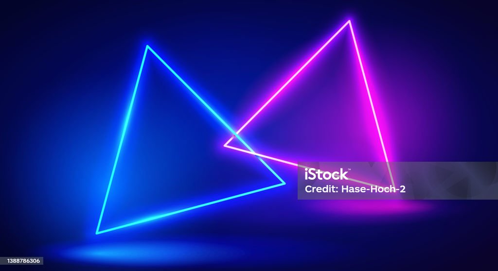 Neon Color Triangle Abstract Neon Color Triangle Background Stock Illustration - Download ...