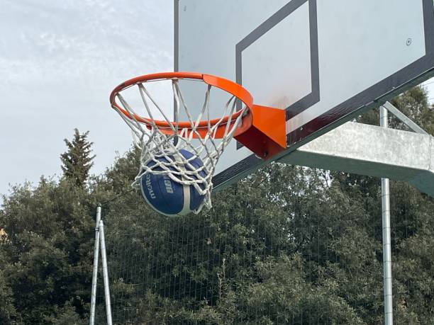 istock Basketball  court basketball net 1388794957