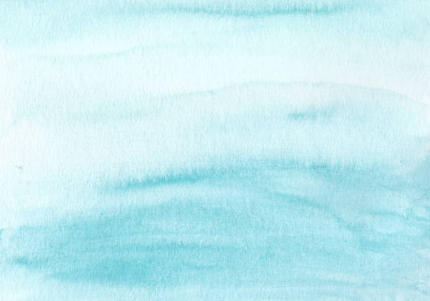 istock Watercolor background in blue. 
Gradient illustration. Drawing of the sea, water, sky. 1388795237