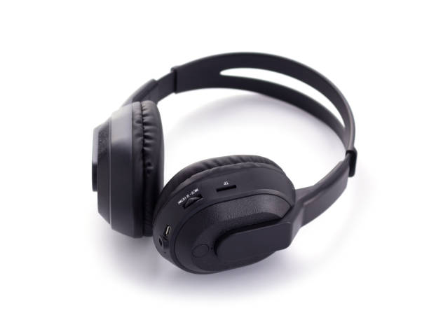 istock Wireless headphones isolated at white background 1388795608