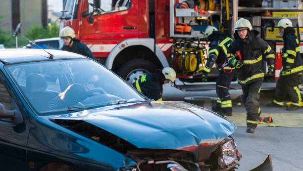 istock Firefigters At A Car Accident Scene 1388798935