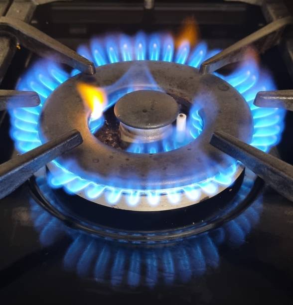 gas hob - natural gas gas burner flame photos et images de collection