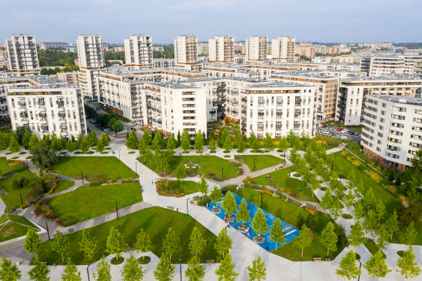 istock Modern Residential District, Aerial View 1388806534