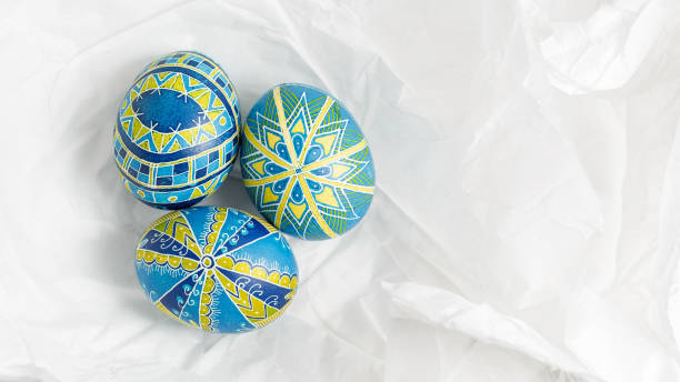 Blue and Yellow like Ukrainian flag Easter eggs