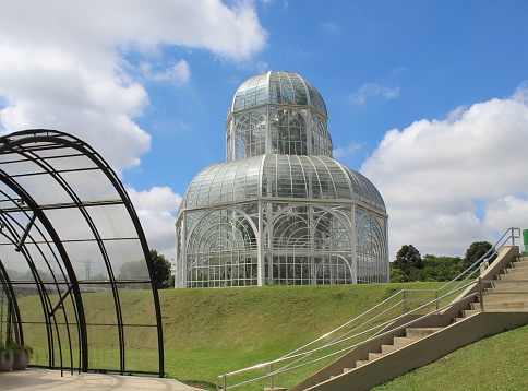 Image of the greenhouse of the Botanical Garden of Curitiba