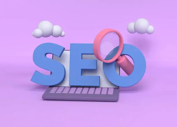 SEO positioning of a website, browser search optimization, web improvement, Search Engine Optimization, 3d illustration