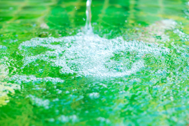 Water bubbles in hot tub and whirlpool
