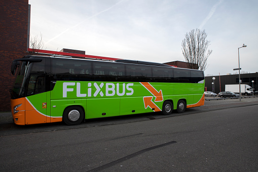 Flixbus Touring Car At Amsterdam The Netherlands 13-2-2022