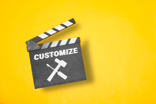 istock movie clapper with customize on yellow background 1388821934