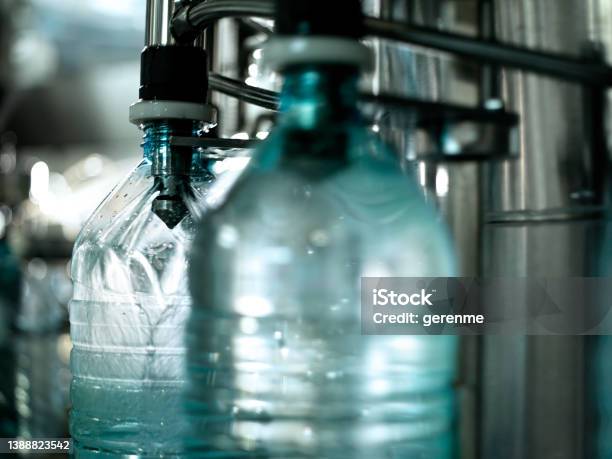 Water Bottling Plant Stock Photo - Download Image Now - Production Line, Bottle, Plastic