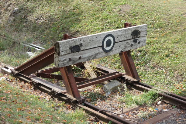 abandoned railroad line and rails in public transport and freight traffic