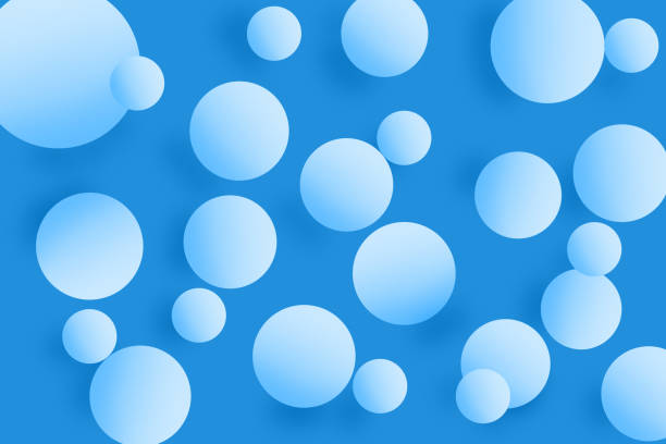 istock Abstract background of white bubbles on blue background. 1388842028