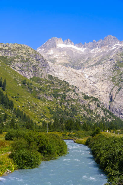 istock River Rhone and Rhone glacier 1388845280