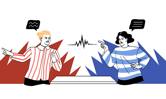 Oponent Conflict Between Opponents Concept Stock Illustration - Download Image ...