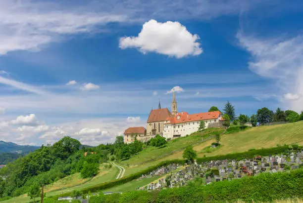 Photo of The pilgrimage Church Maria Strassengel, a 14th century Gothic church in the town of Judendorf Strassengel near Graz, Steiermark region, Austria