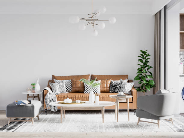 istock Living Room Wall Mockup 1388868156