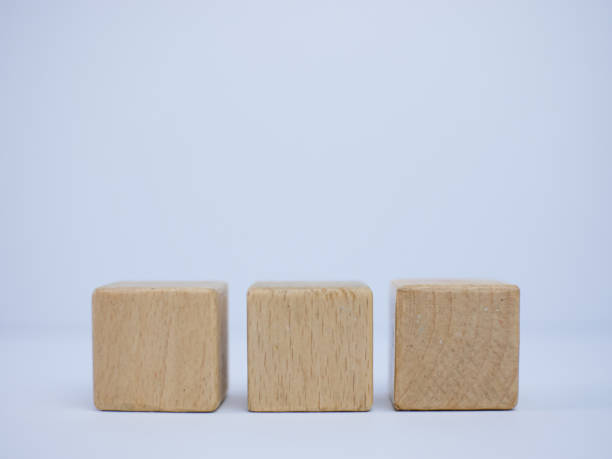 istock Wooden toy blocks is on white background 1388868293