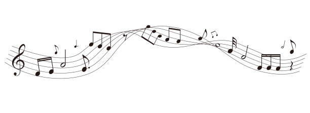 Illustration of staff notation digital illustration music stock illustrations