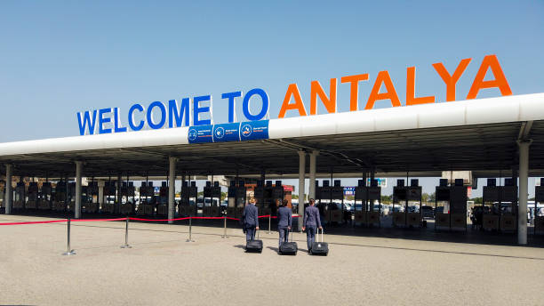 Welcome to Antalya city of Turkey stock photo