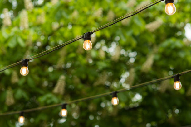 istock decorative incandescent bulbs on the street 1388886682