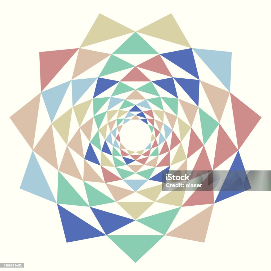 Triangular Flower Pattern Colorful Triangle Shapes In Flower Pattern Stock Illustration ...