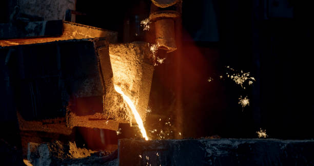 istock Pouring molten steel 1388893694