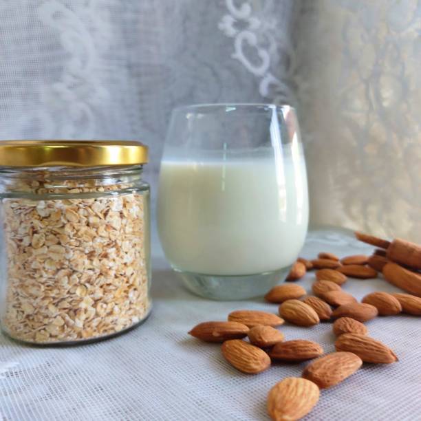 istock Nut Milk Ingredients- Oat and Almond 1388894967
