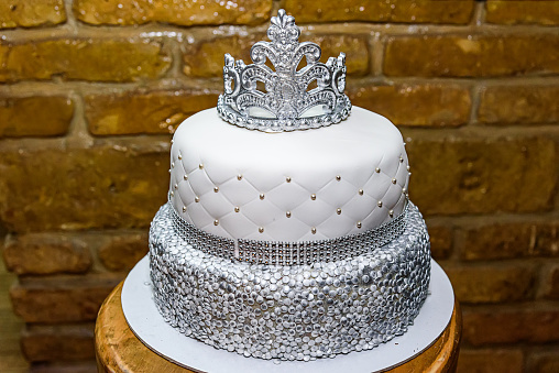 Birthday cake with a crown