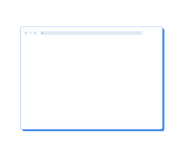 웹 브라우저 최소한의 디자인 편집 가능한 스트로크 - browser window stock illustrations