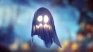 istock Flying ghost on mystic background suitable for halloween background. 1388913199
