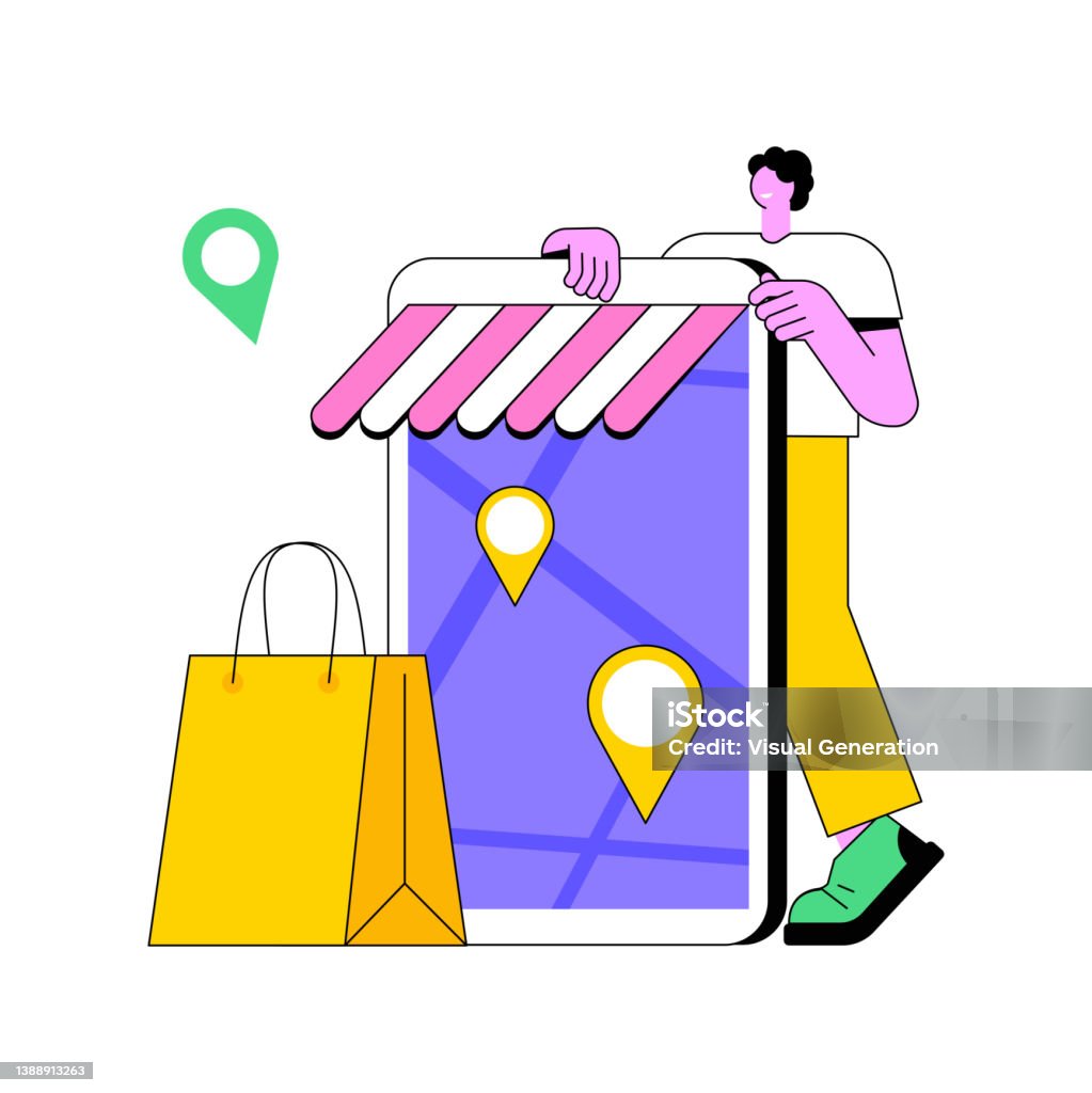 Store Locator Abstract Concept Vector Illustration Stock Illustration ...