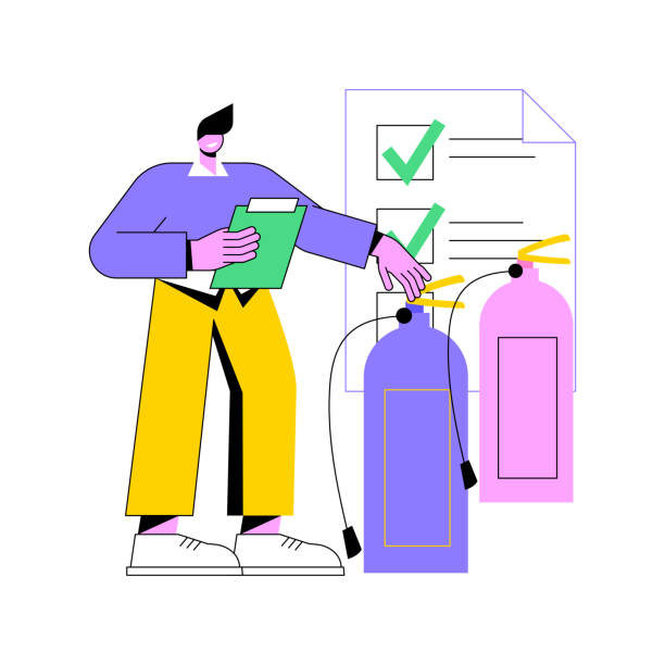 160+ Fire Extinguisher Inspection Stock Illustrations, Royalty-Free