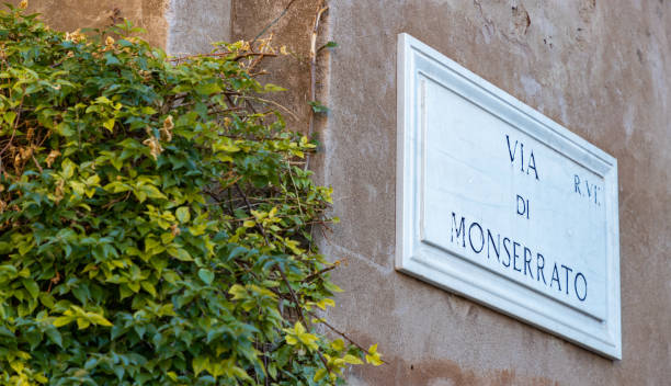 istock Via di Monserrato Plaque 1388913884